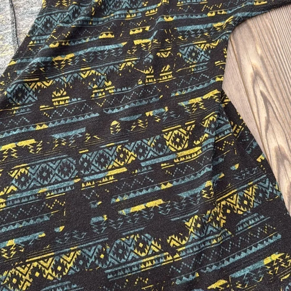 LuLaRoe Lindsey Tribal Print Open Kimono